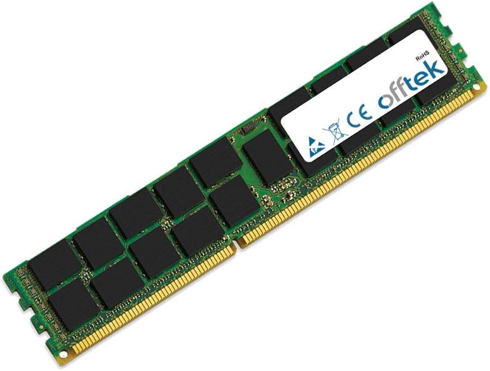 A module of DDR4 laptop RAM branded by Offtek, with green PCB and white label.